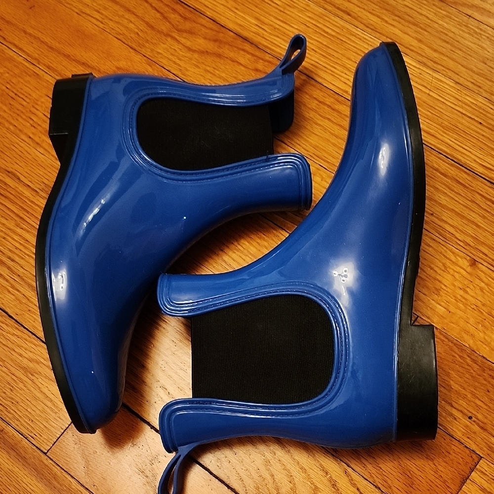 Booties, Royal Blue Rain Booties Sz 9. Like New